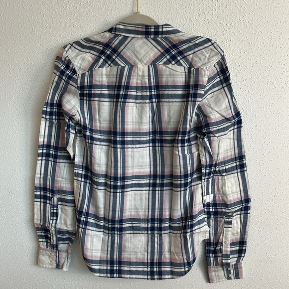 UNTUCKit De Toren Women’s Plaid Long Sleeve Button Down Shirt Sz 2 - Picture 2 of 5